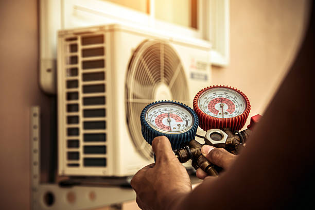 Professional Hvac technician working in Rice, MN